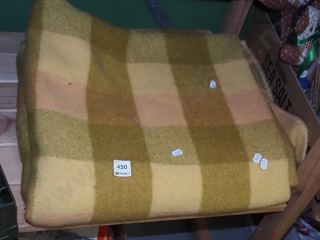 checked woollen blanket Image 1++