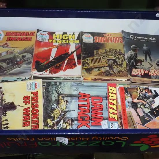 box; various WWII graphic novels