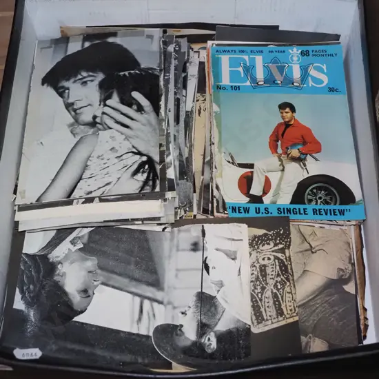 box; Elvis memorabilia