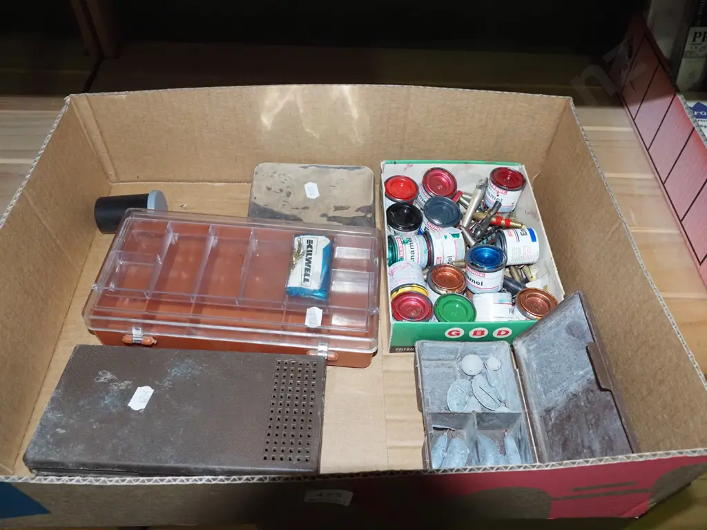 box; scale modellers paints, fishing tackle boxes Image 1++
