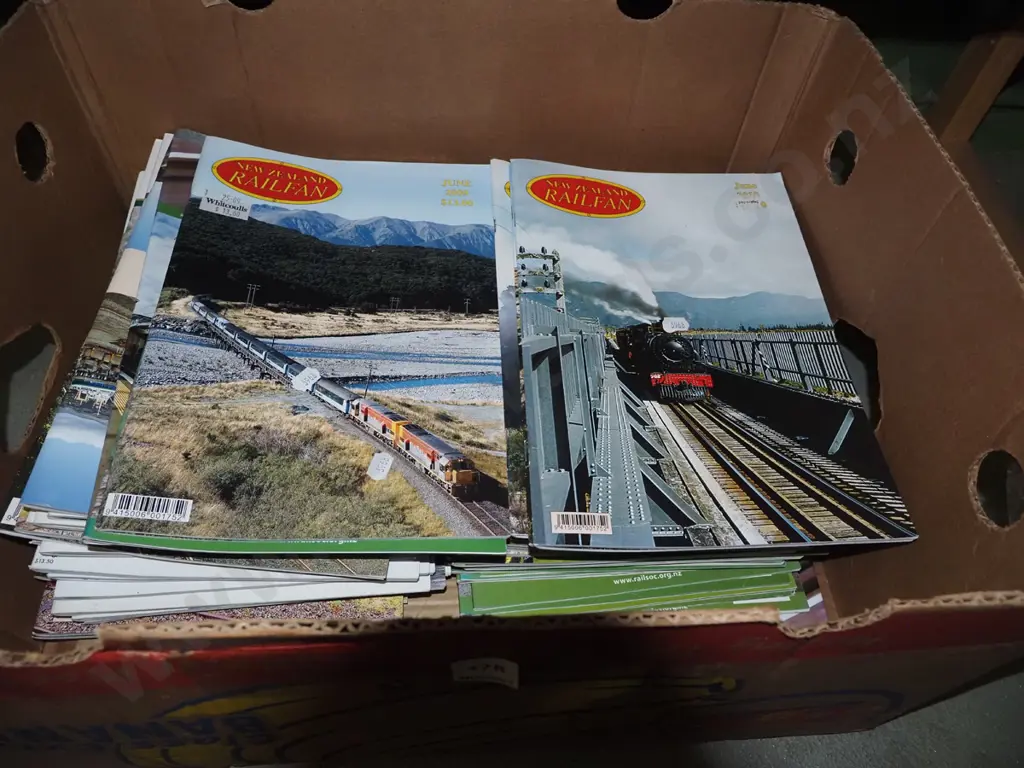 box of train magazines Image 1++