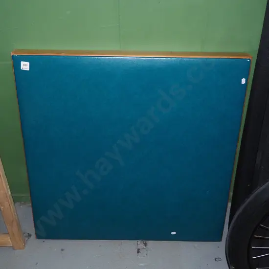 teal vinyl card table