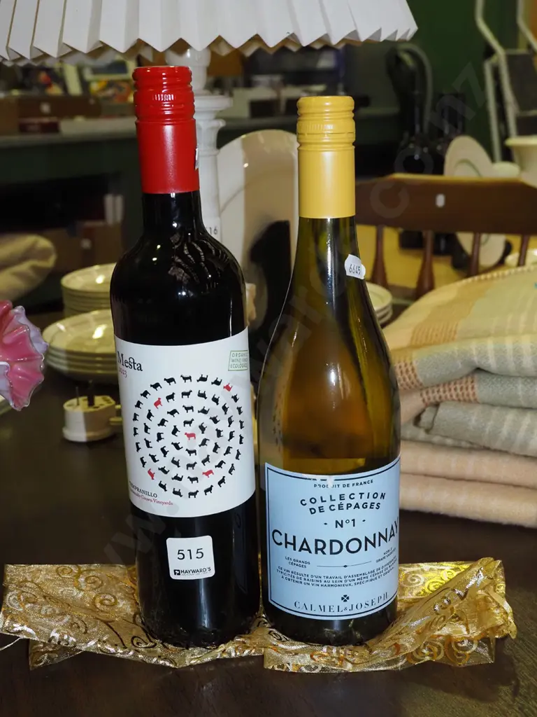 2x ottles of wine; Mesta Tempranillo 2023, Calmel Joseph chardonny 2024 Image 1++