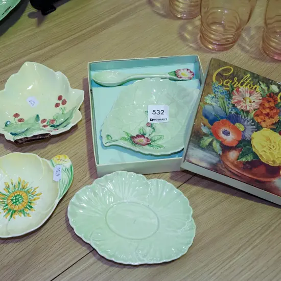 assorted Carlton Ware jam dishes