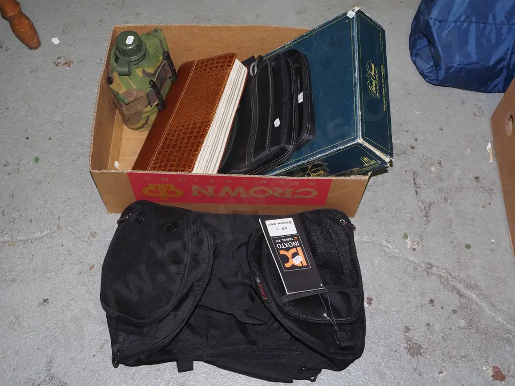 box; drink bottle, bible in soft case, small bag etc Image 1++