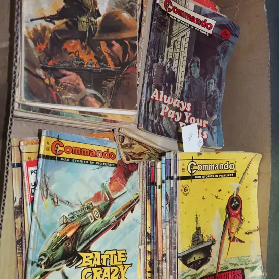 box; Commando magazines