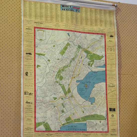 vintage Wises map of Dunedin