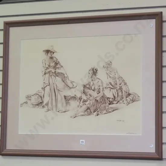 framed Russell Flint print H510 W680