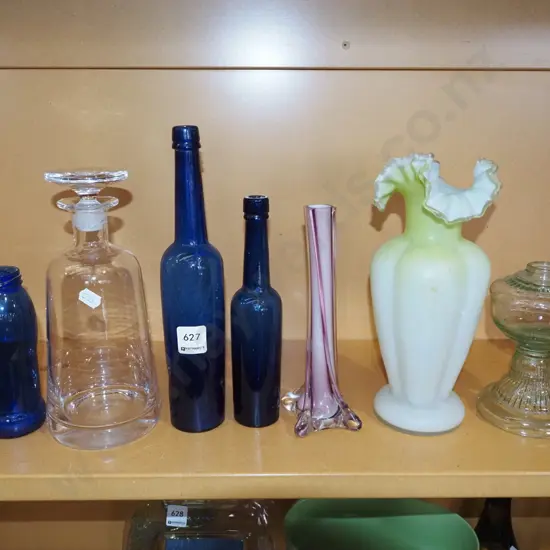 shelf of bottles and vases Tallest H270