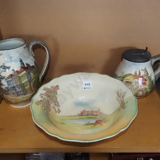 Royal Doulton  jugs, bowl