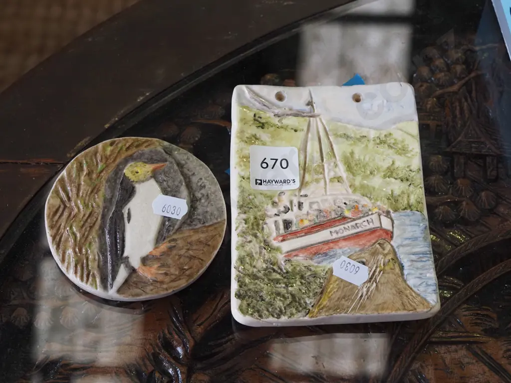 yellow eyed penguin, Monarch boat themed tiles Image 1++