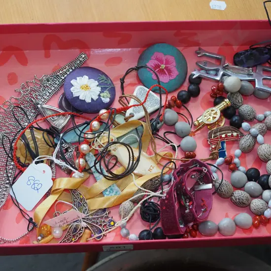 tray of costume jewellery