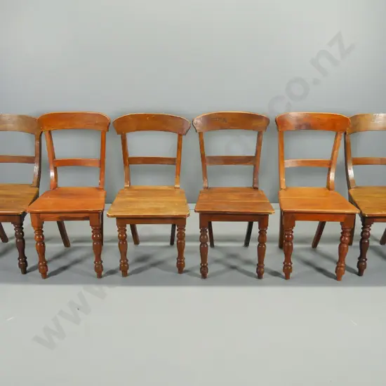 set of 6 solid teak dining chairs - some loose joints H-920 W-490 D-490