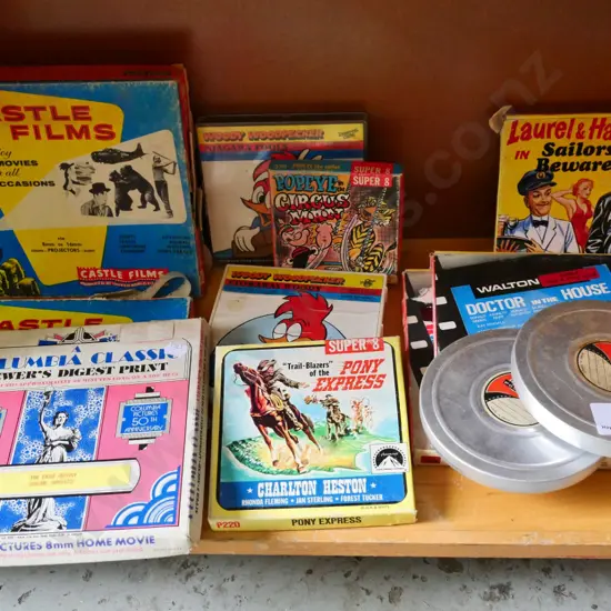 vintage 8mm & 16mm cine films "Laurel & Hardy" "Popeye" "Pony Express" etc
