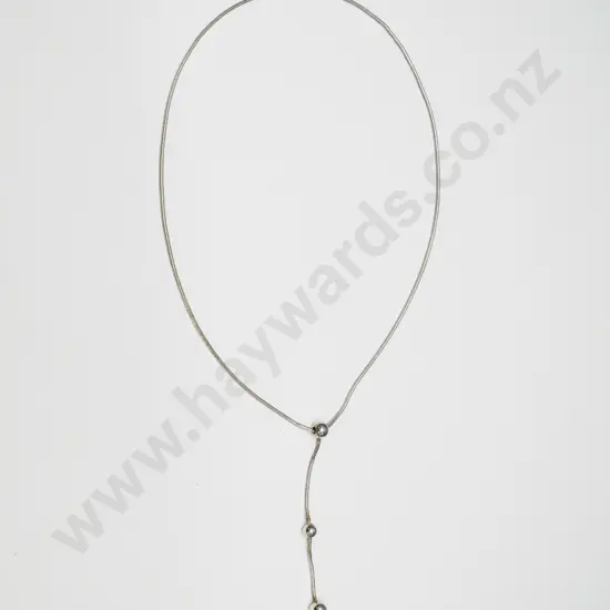 silver drop necklace stamped 925 Italy