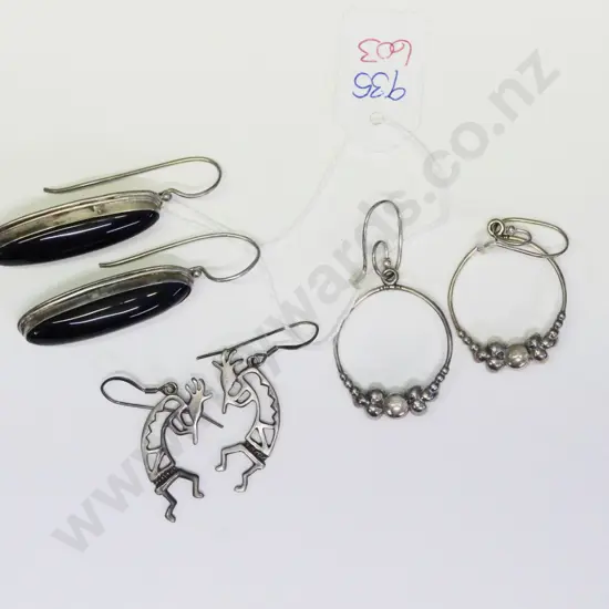 3 pairs of earrings