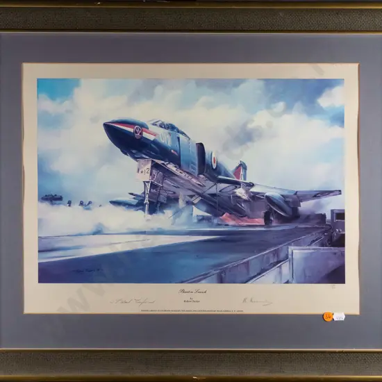 signed Robert Taylor limited edition print 658/850 - Phantom Launch H-310 W-450