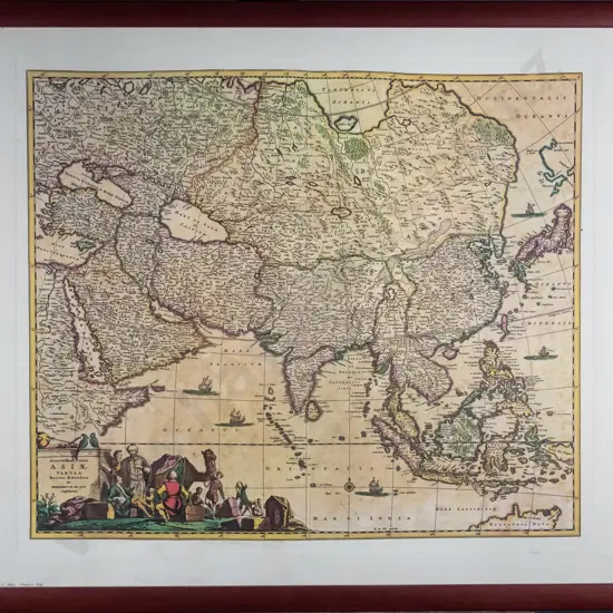 framed reproduction print - Asia H-410 W-490