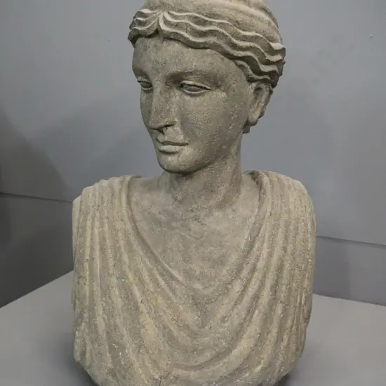 composite faux-stone classical style bust H-520 W-310 D-130