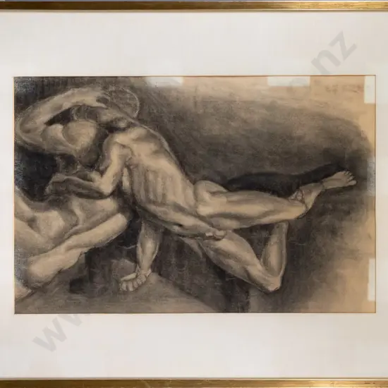 framed pastel - nudes H-410 W-630