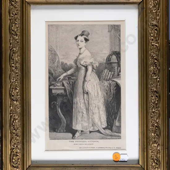 framed print - The Princess Victoria (damage to frame) H-220 W-130