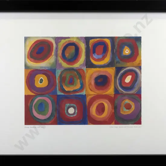 framed Wassily Kandinsky print - Colour Study 1913 H-490 W-680