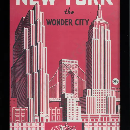 framed reproduction print - New York the Wonder City H-690 W-490