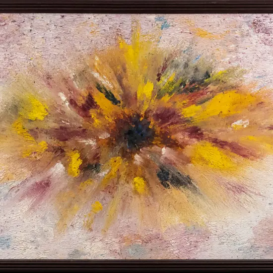 framed oil - abstract H-570 W-900