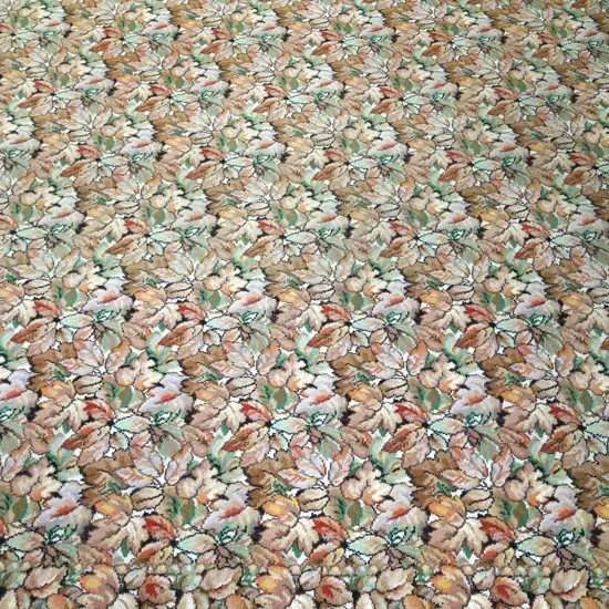 Large 1940s floor mat - autumn leaves pattern L-3100 W-3170