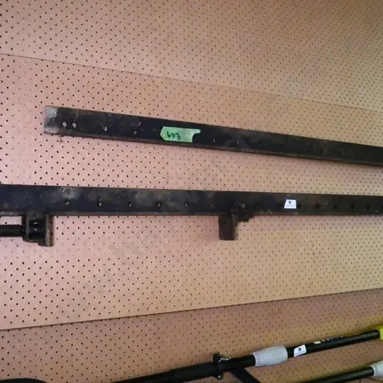 pair of heavy duty rusty sash clamps