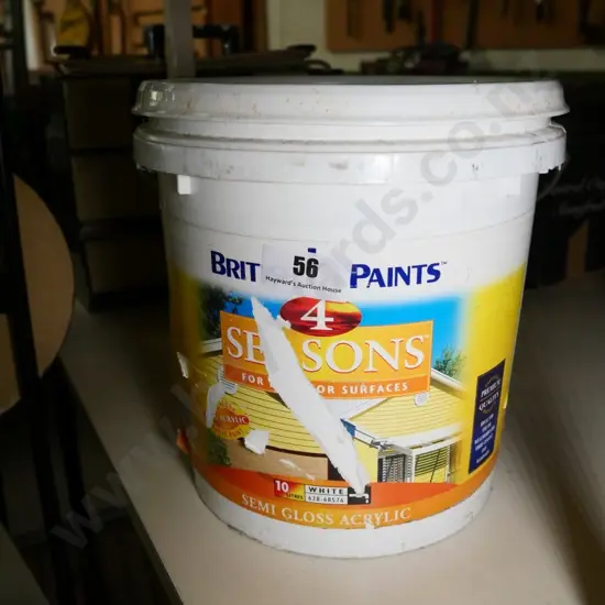 part 10l pail of white semi-gloss acrylic