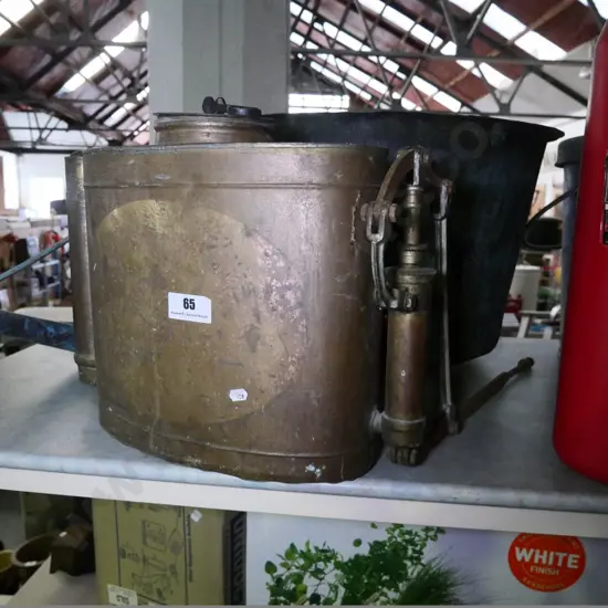 vintage brass backpack sprayer