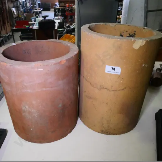 2 chimney pots