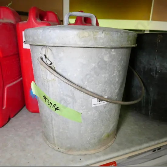 galvanised ash bucket