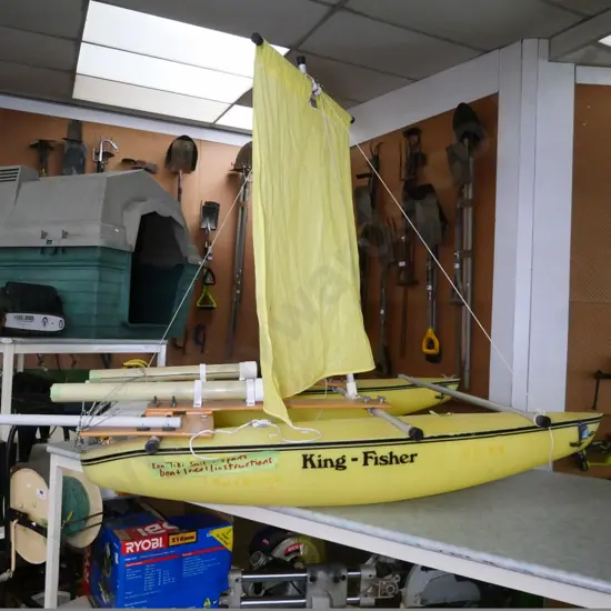 King-Fisher Contiki sail catamaran with reel and line