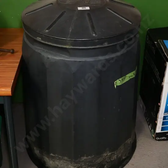 black plastic compost bin