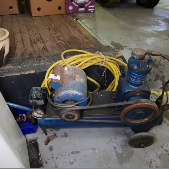 vintage air compressor and hose AF