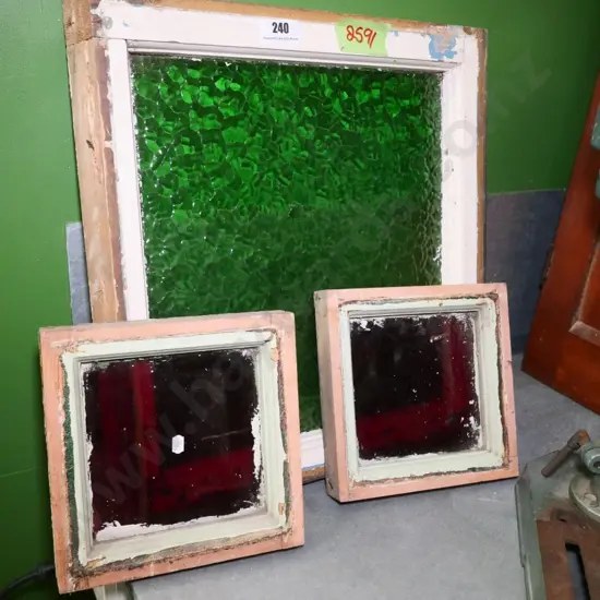 coloured glass window panes