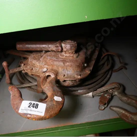 rusty heavy-duty hand-winch