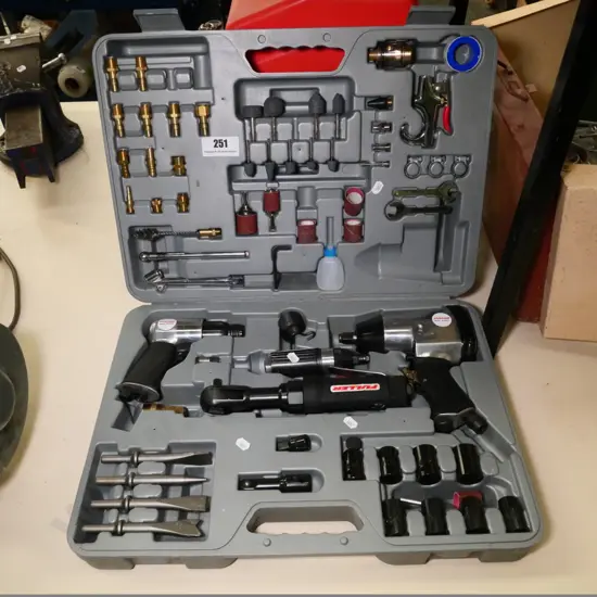 cased Fuller air powered tool set