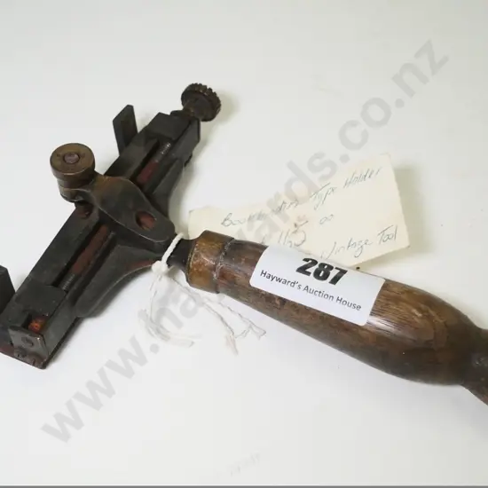 vintage bookbinder's type holder