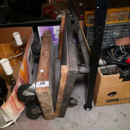 2 rustic furniture dollies