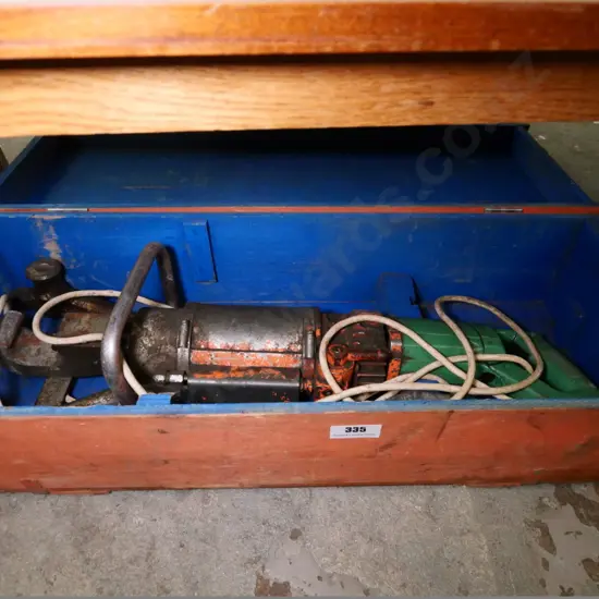 heavy duty electric metal bender in wooden case