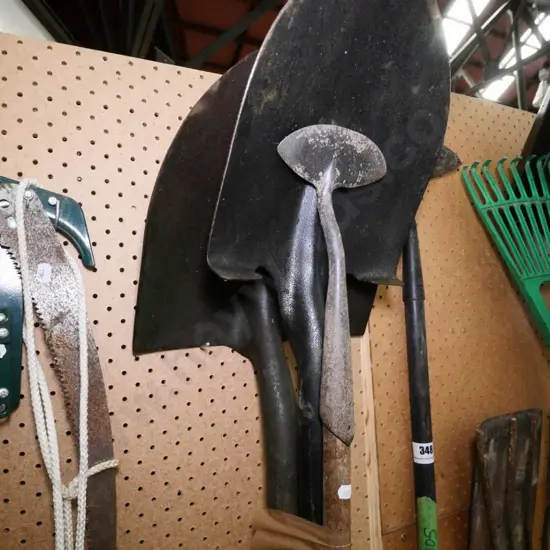 2 shovels and a aeroplane hoe