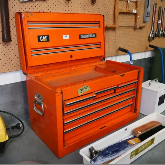 orange metal workshop storage unit