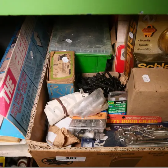 allsorts: door locks, screws, easy-paint system, etc