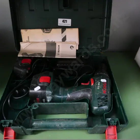 Bosch cased cordless drill and charger