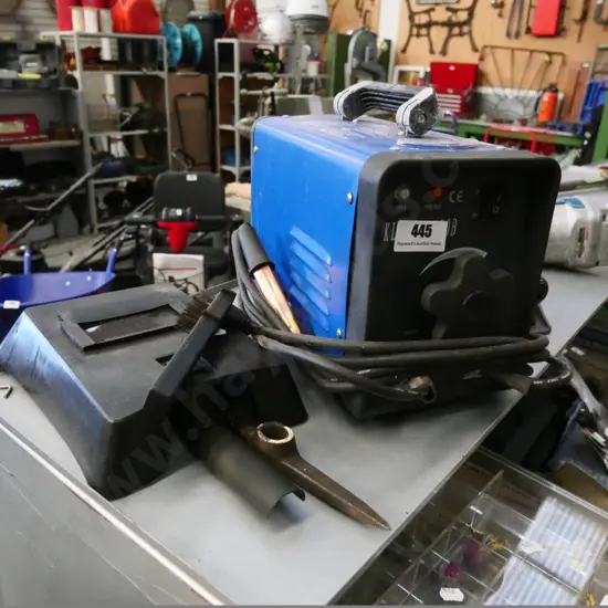 small arc welder, mask and accessories