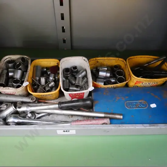 socket set,drill bits, ratchets, etc.