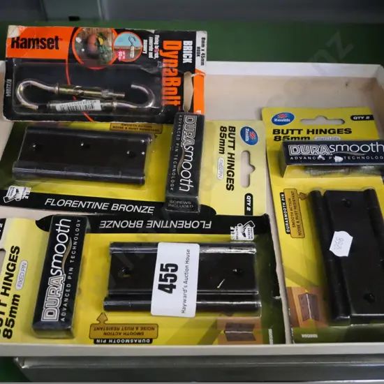 butt hinges, etc.